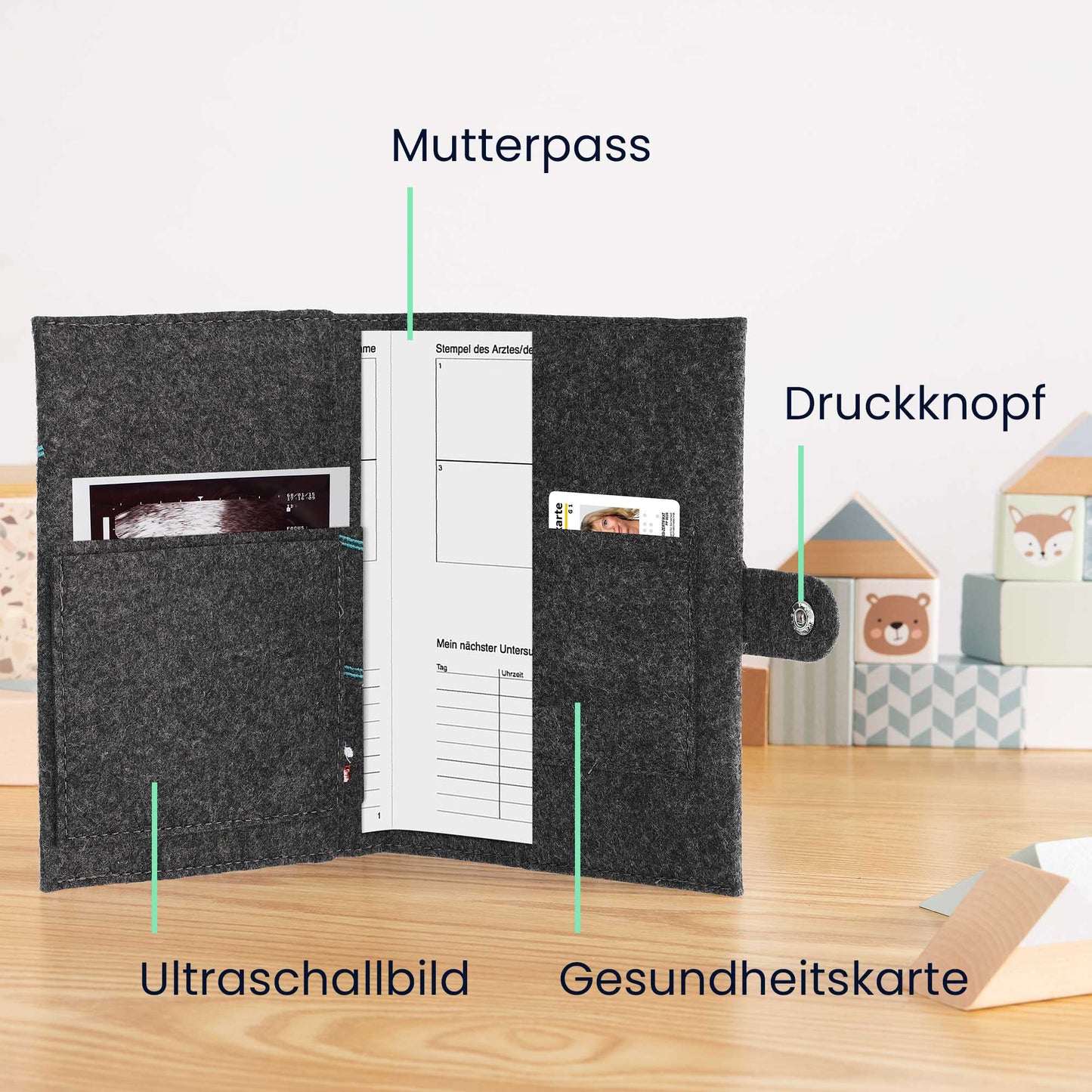 Mutterpasshülle aus Filz