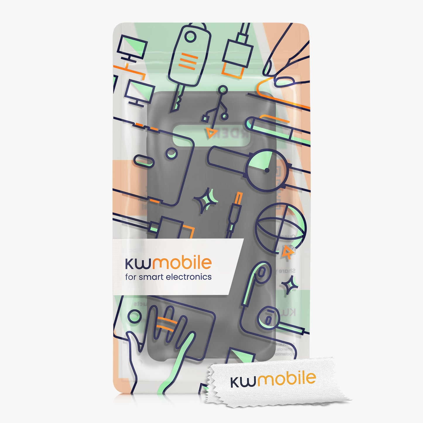 kwmobile Handyhülle für Samsung Galaxy S10 Plus / S10+ Hülle - Case Silikon - Kabelloses Laden - Schutzhülle Cover