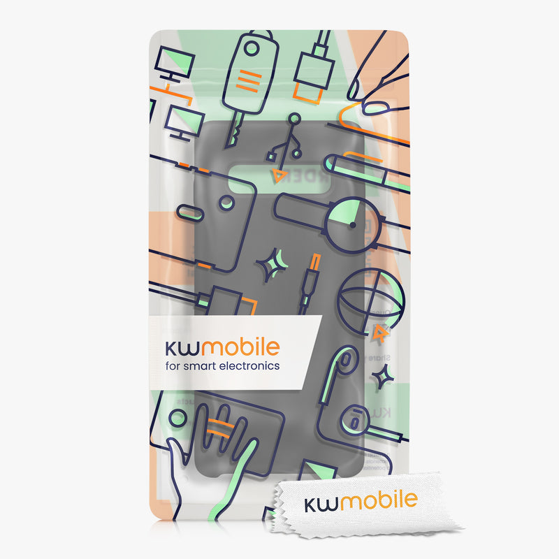 kwmobile Handyhülle für Samsung Galaxy S10 Plus / S10+ Hülle - Case Silikon - Kabelloses Laden - Schutzhülle Cover