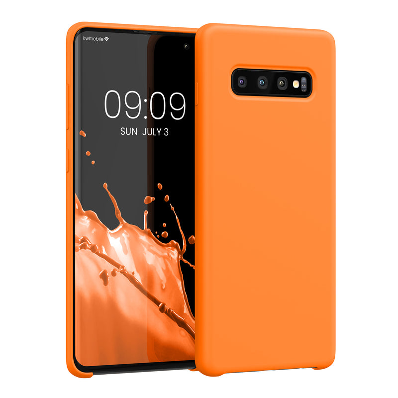 kwmobile Handyhülle für Samsung Galaxy S10 Plus / S10+ Hülle - Case Silikon - Kabelloses Laden - Schutzhülle Cover