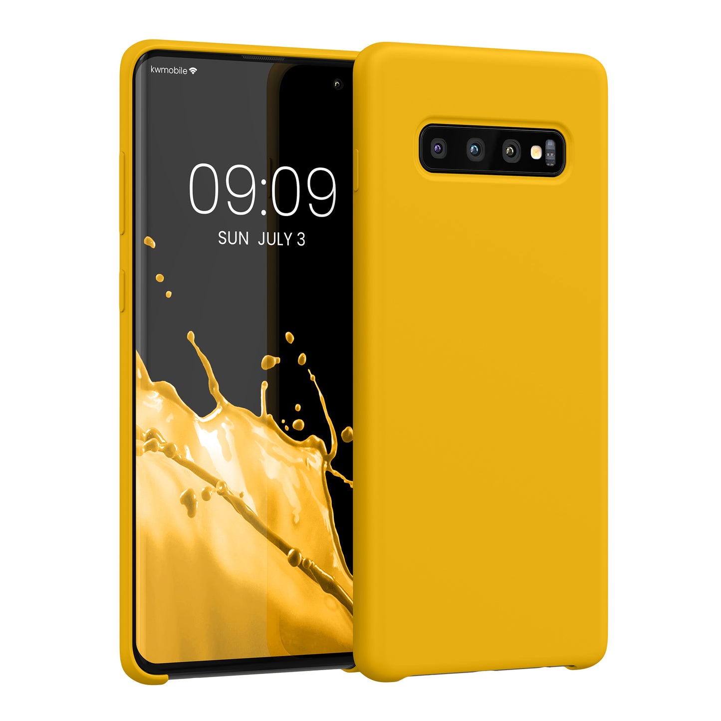 kwmobile Handyhülle für Samsung Galaxy S10 Plus / S10+ Hülle - Case Silikon - Kabelloses Laden - Schutzhülle Cover