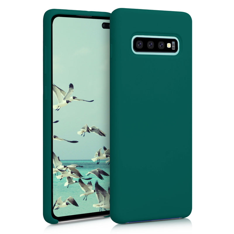 kwmobile Handyhülle für Samsung Galaxy S10 Plus / S10+ Hülle - Case Silikon - Kabelloses Laden - Schutzhülle Cover