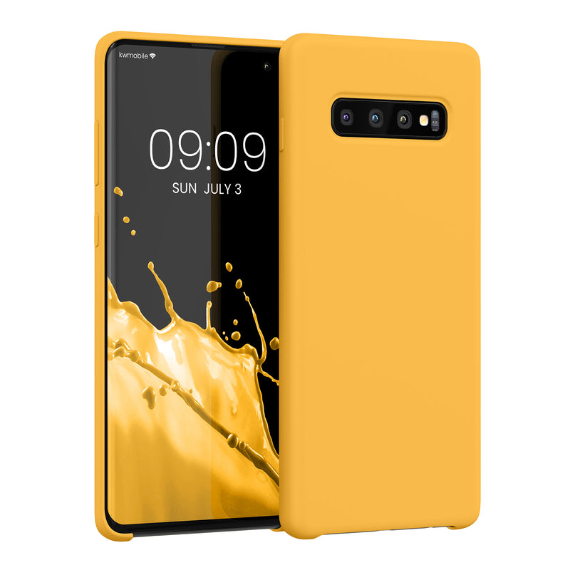 kwmobile Handyhülle für Samsung Galaxy S10 Plus / S10+ Hülle - Case Silikon - Kabelloses Laden - Schutzhülle Cover