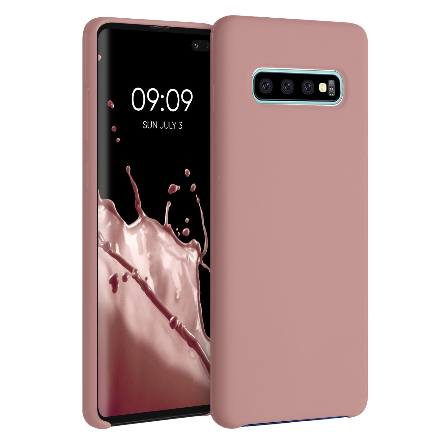 kwmobile Handyhülle für Samsung Galaxy S10 Plus / S10+ Hülle - Case Silikon - Kabelloses Laden - Schutzhülle Cover