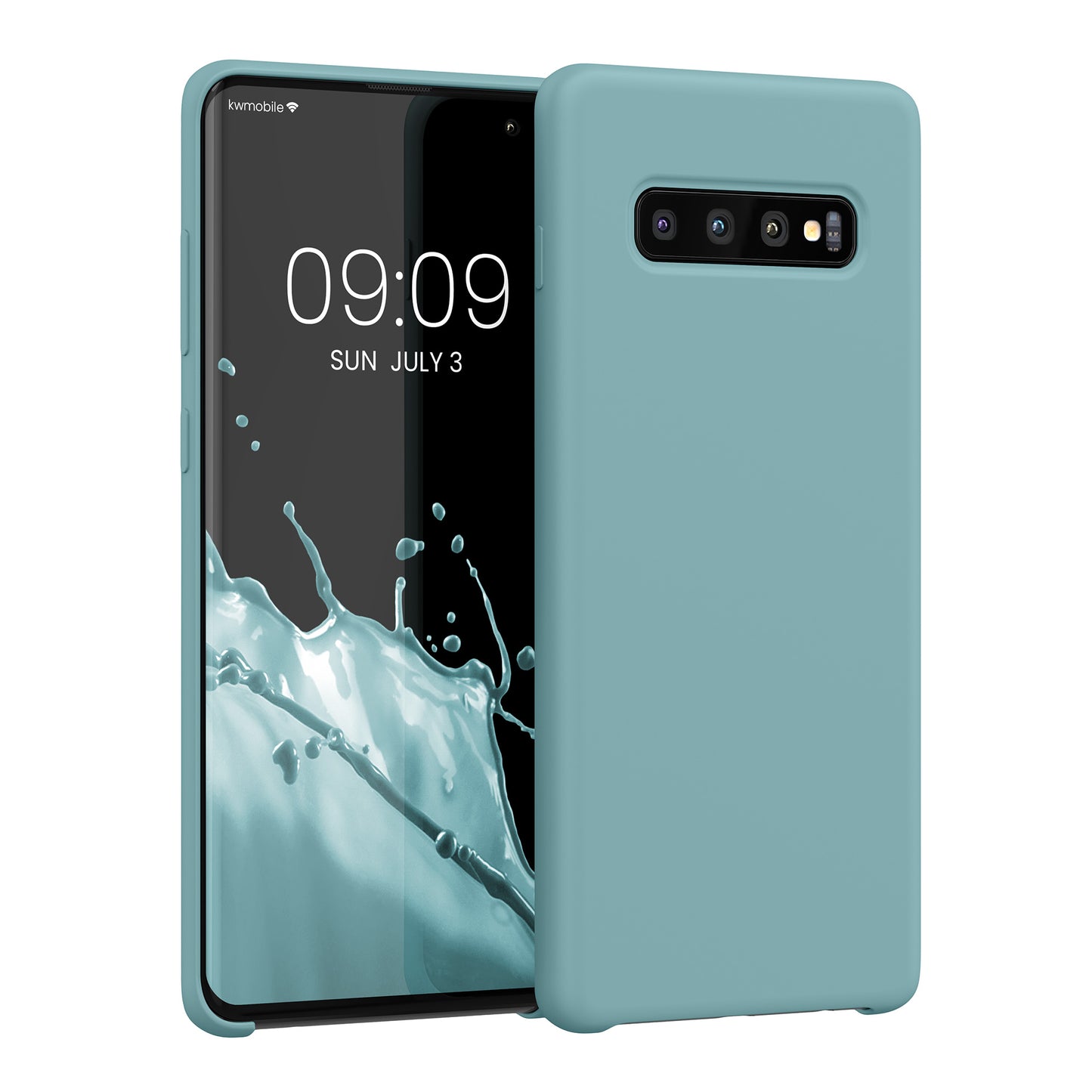 kwmobile Handyhülle für Samsung Galaxy S10 Plus / S10+ Hülle - Case Silikon - Kabelloses Laden - Schutzhülle Cover