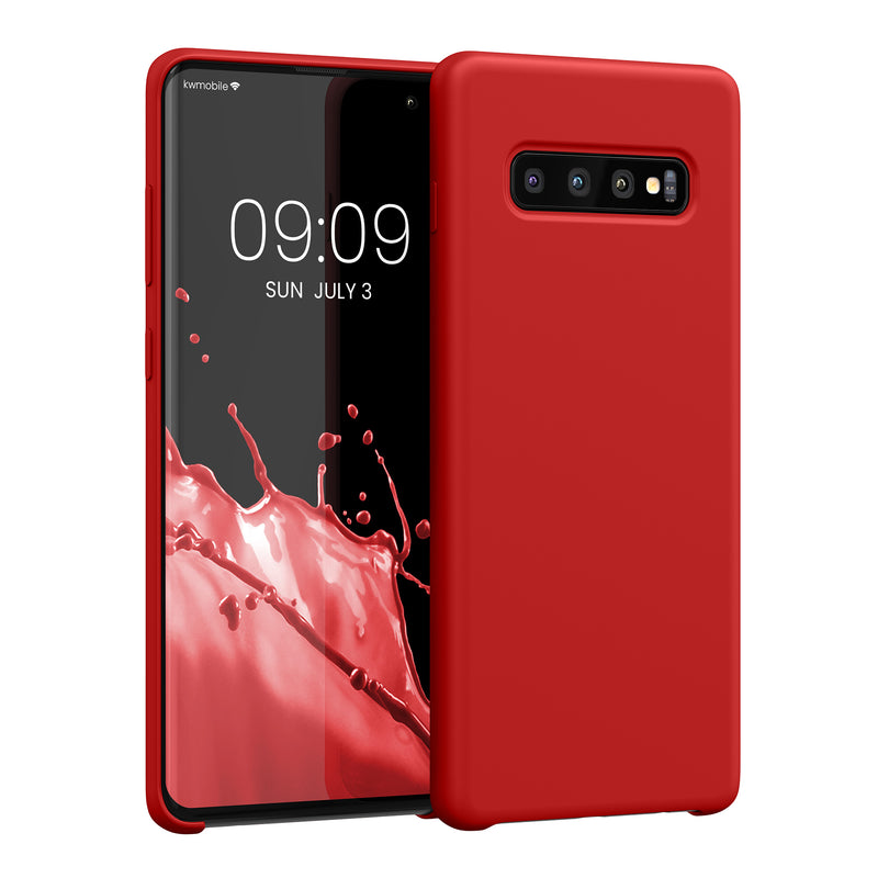 kwmobile Handyhülle für Samsung Galaxy S10 Plus / S10+ Hülle - Case Silikon - Kabelloses Laden - Schutzhülle Cover