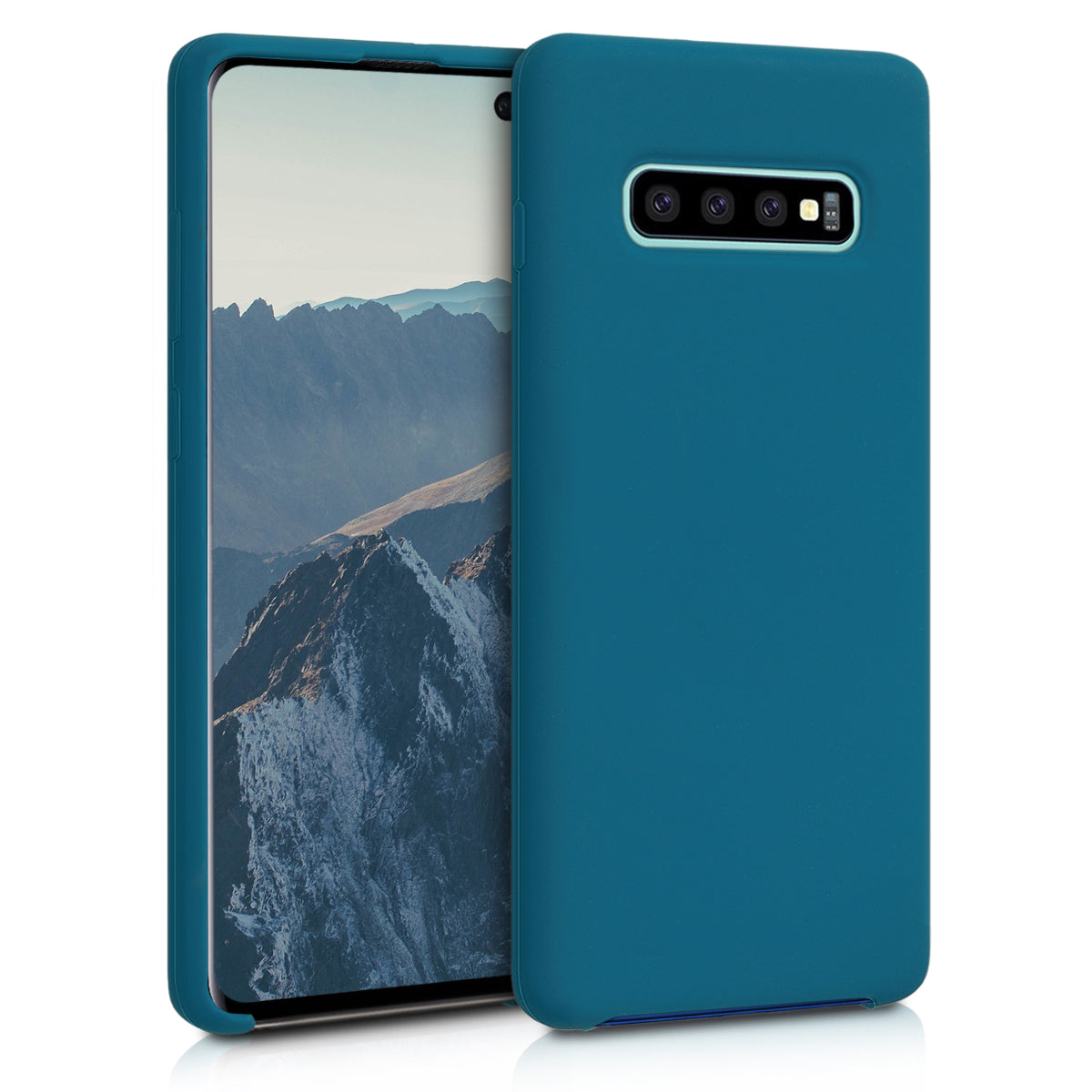kwmobile Handyhülle für Samsung Galaxy S10 Plus / S10+ Hülle - Case Silikon - Kabelloses Laden - Schutzhülle Cover