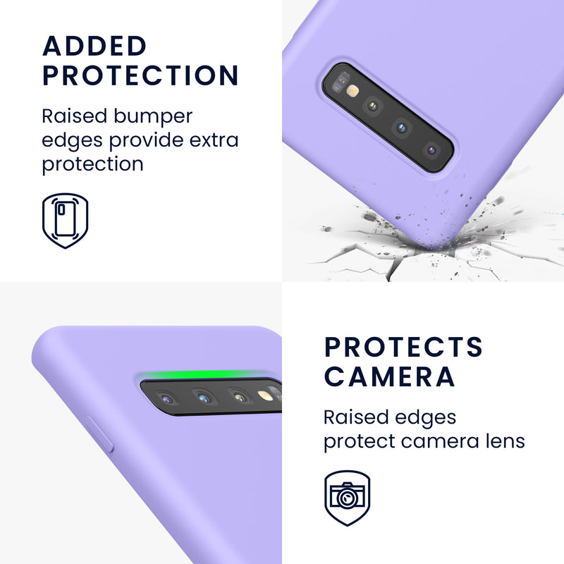 kwmobile Handyhülle für Samsung Galaxy S10 Plus / S10+ Hülle - Case Silikon - Kabelloses Laden - Schutzhülle Cover