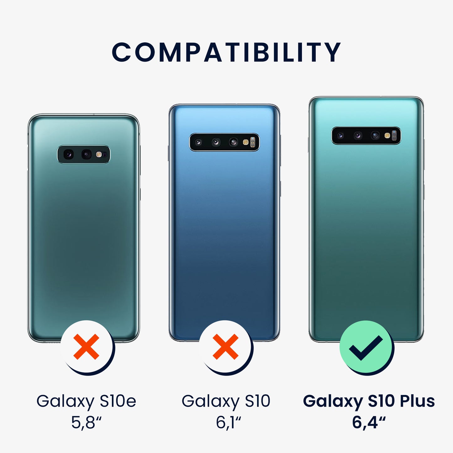 kwmobile Handyhülle für Samsung Galaxy S10 Plus / S10+ Hülle - Case Silikon - Kabelloses Laden - Schutzhülle Cover