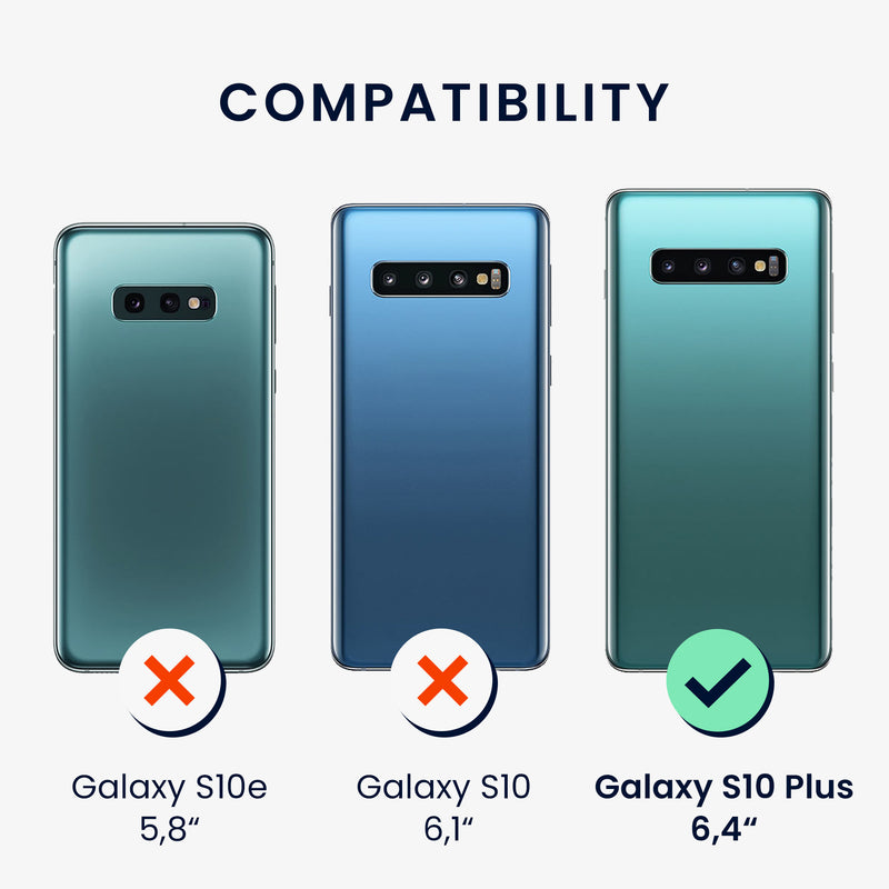 kwmobile Handyhülle für Samsung Galaxy S10 Plus / S10+ Hülle - Case Silikon - Kabelloses Laden - Schutzhülle Cover