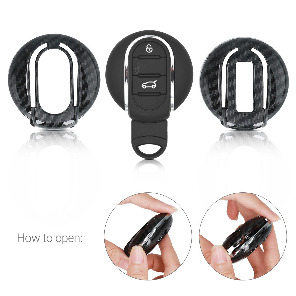 kwmobile Autoschlüssel Hülle kompatibel mit Mini 3-Tasten Smart Key Autoschlüssel Hardcover Schutzhülle Schlüsselhülle Cover