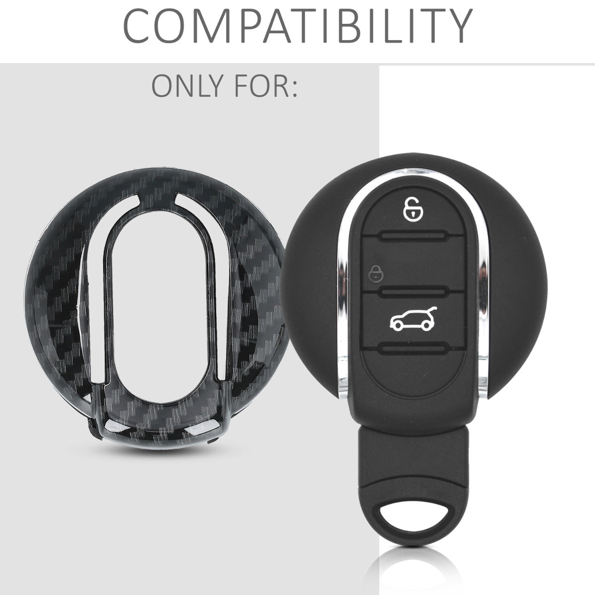 kwmobile Autoschlüssel Hülle kompatibel mit Mini 3-Tasten Smart Key Autoschlüssel Hardcover Schutzhülle Schlüsselhülle Cover