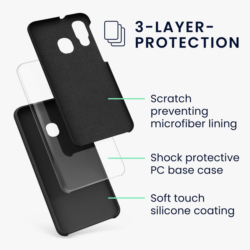 kwmobile Handyhülle für Samsung Galaxy A40 Hülle - Case Silikon - Kabelloses Laden - Schutzhülle Cover