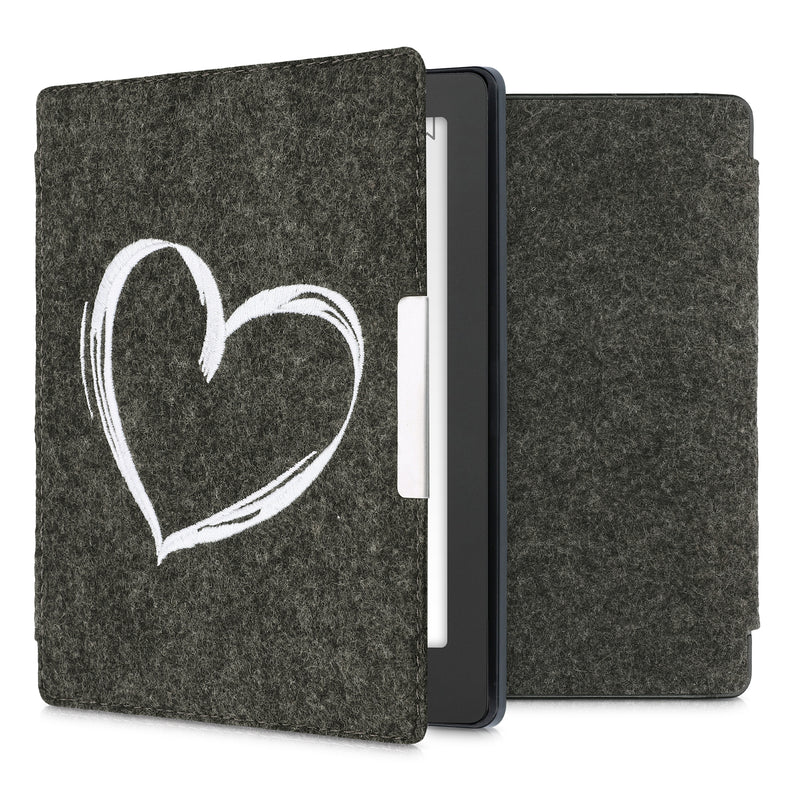 kwmobile Hülle kompatibel mit Kobo Aura H2O Edition 2 eReader Schutzhülle Cover Case Dunkelgrau