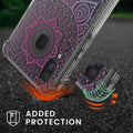kwmobile Necklace Case kompatibel mit Samsung Galaxy A40 Hülle - Silikon Cover mit Handykette - Transparent Magnolien