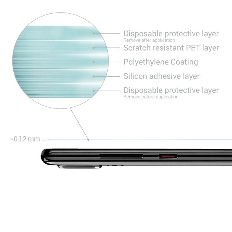 3x Folie kristallklar für Huawei P20 Pro