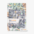 kwmobile Schutzhülle für Amazon Kindle Oasis 10. Generation Hülle - eReader Flip Case mit Auto Sleep Funktion - Galaxie Baum Wiese