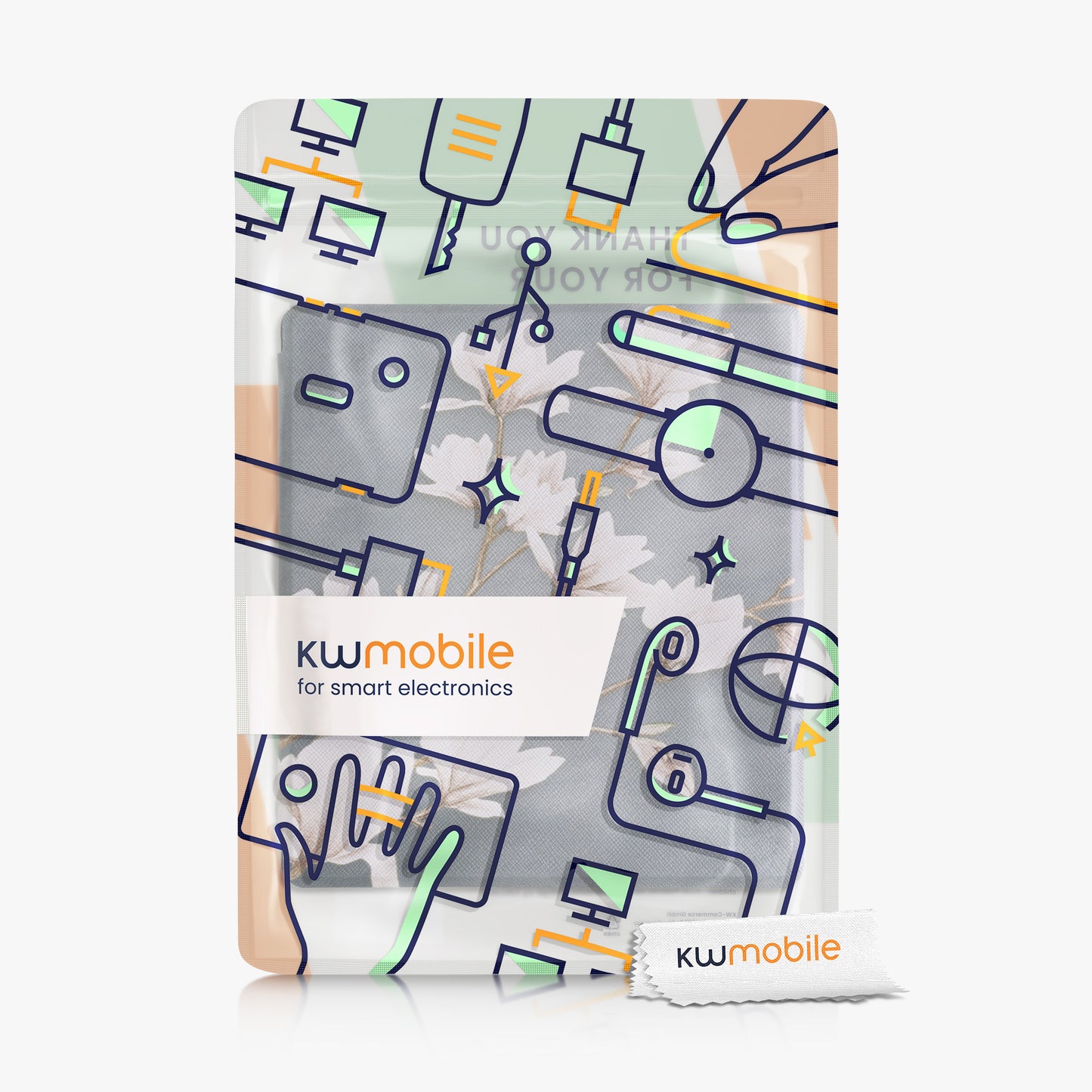kwmobile Schutzhülle für Amazon Kindle Oasis 10. Generation Hülle - eReader Flip Case mit Auto Sleep Funktion - Galaxie Baum Wiese