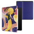 kwmobile Schutzhülle für Amazon Kindle Oasis 10. Generation Hülle - eReader Flip Case mit Auto Sleep Funktion - Galaxie Baum Wiese