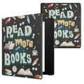 kwmobile Schutzhülle für Amazon Kindle Oasis 10. Generation Hülle - eReader Flip Case mit Auto Sleep Funktion - Galaxie Baum Wiese