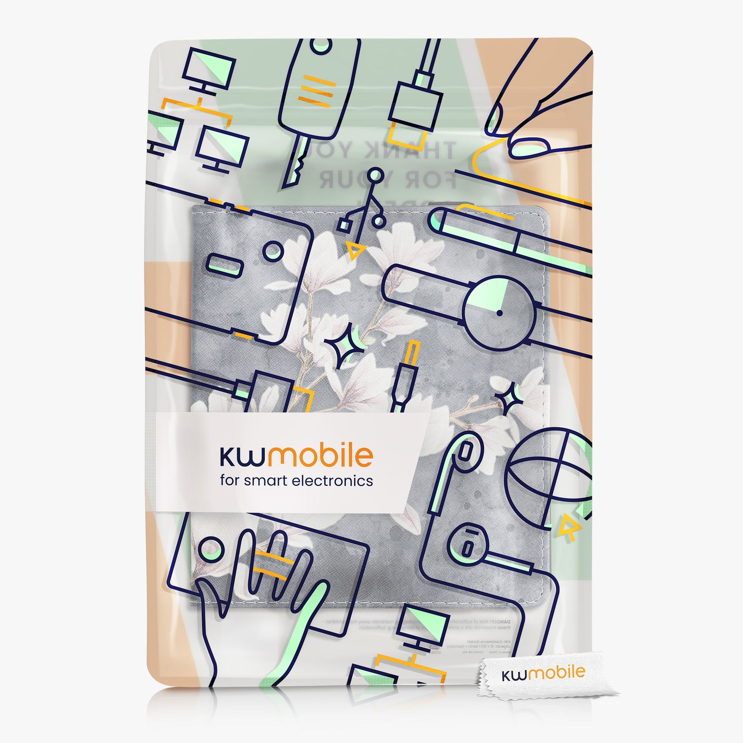 kwmobile Hülle kompatibel mit Amazon Kindle Oasis 10. Generation Hülle - Case mit Schlaufe und Ständer