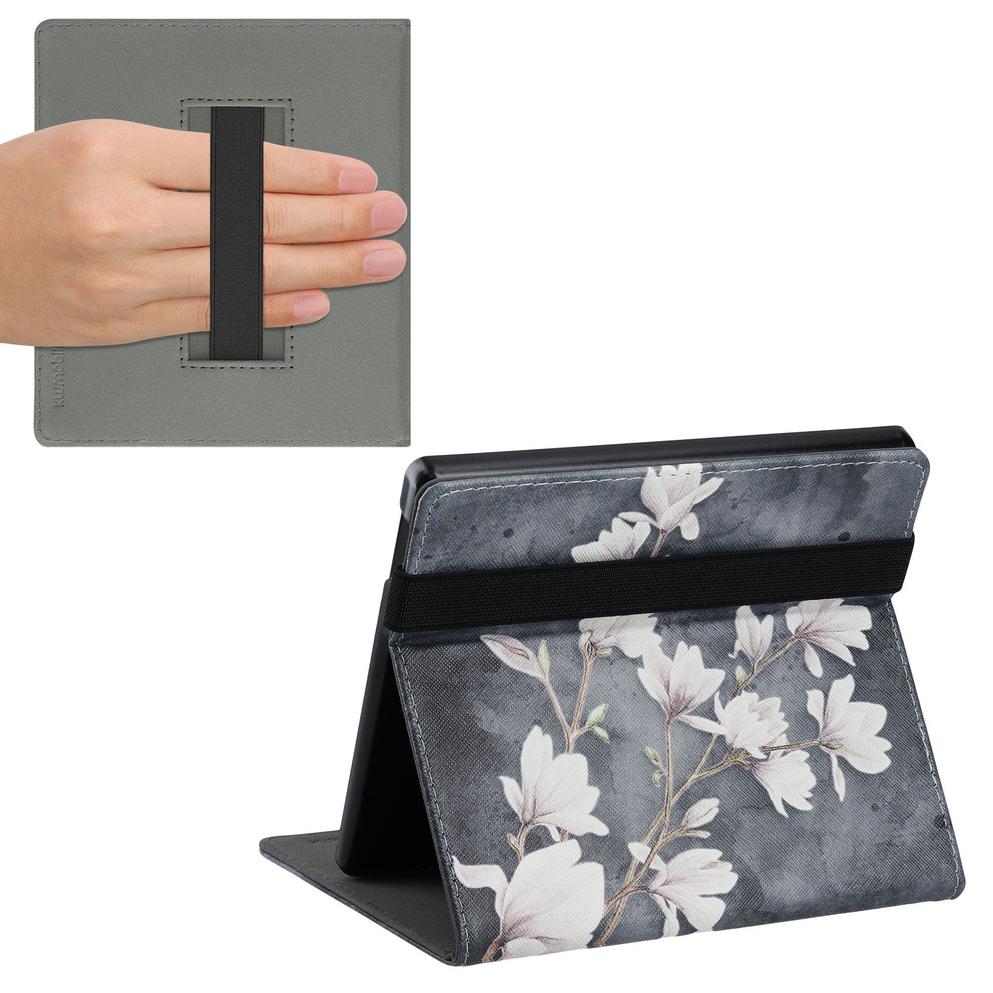kwmobile Hülle kompatibel mit Amazon Kindle Oasis 10. Generation Hülle - Case mit Schlaufe und Ständer
