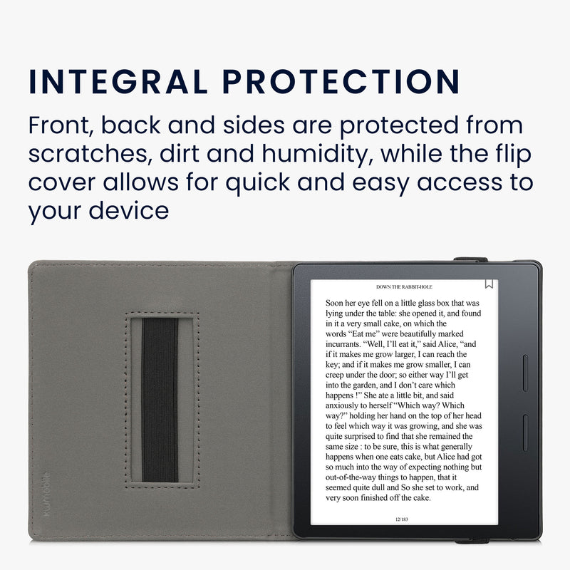 kwmobile Hülle kompatibel mit Amazon Kindle Oasis 10. Generation Hülle - Case mit Schlaufe und Ständer