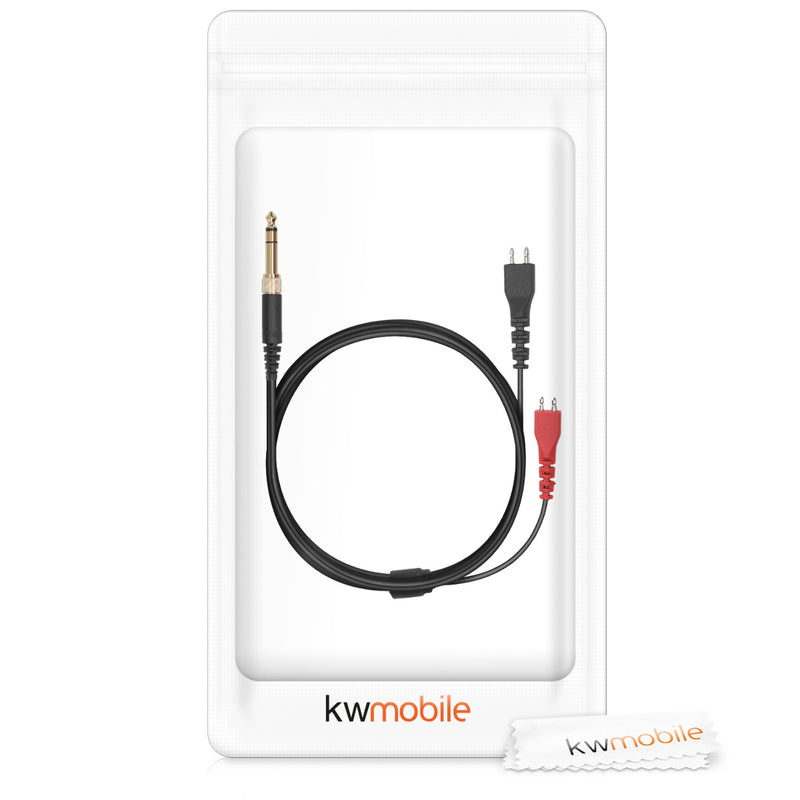 kwmobile Kopfhörerkabel kompatibel mit Sennheiser HD25 / HD560 / HD540 / HD480 / HD430 / HD414 / HD250 ohne Mikrofon und Tasten 3.5mm Klinke Kabel für Headphones 255 cm