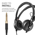 kwmobile Kopfhörerkabel kompatibel mit Sennheiser HD25 / HD560 / HD540 / HD480 / HD430 / HD414 / HD250 ohne Mikrofon und Tasten 3.5mm Klinke Kabel für Headphones 255 cm