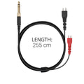 kwmobile Kopfhörerkabel kompatibel mit Sennheiser HD25 / HD560 / HD540 / HD480 / HD430 / HD414 / HD250 ohne Mikrofon und Tasten 3.5mm Klinke Kabel für Headphones 255 cm