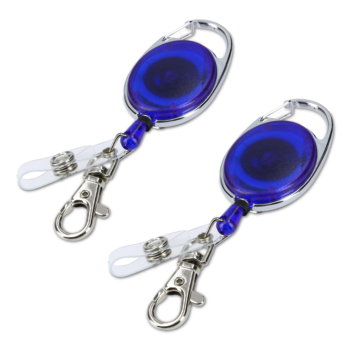 kwmobile Schlüssel Jojo mit Ausweis Clip - Schlüsselanhänger ausziehbar - Kartenhalter Karabiner Anhänger - Schlüsselband mit Karten Halter
