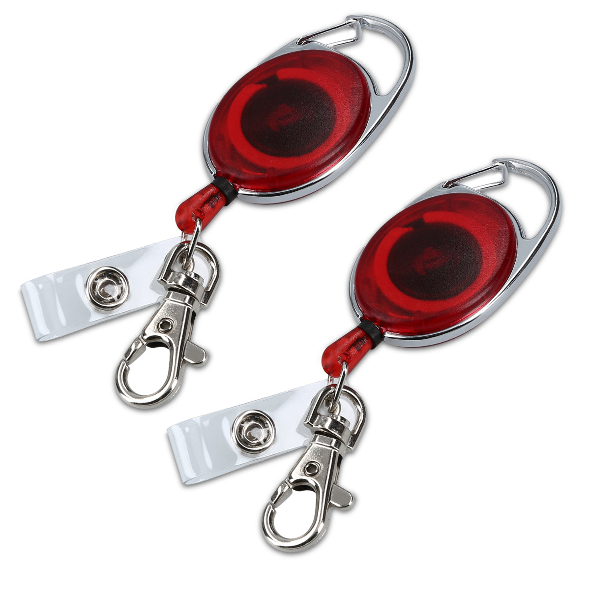 kwmobile Schlüssel Jojo mit Ausweis Clip - Schlüsselanhänger ausziehbar - Kartenhalter Karabiner Anhänger - Schlüsselband mit Karten Halter