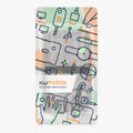 kwmobile Tasche für Smartphones mit Gummiband Handy Schutztasche Kompass Vintage 16,0 x 8,0 cm Innenmaße