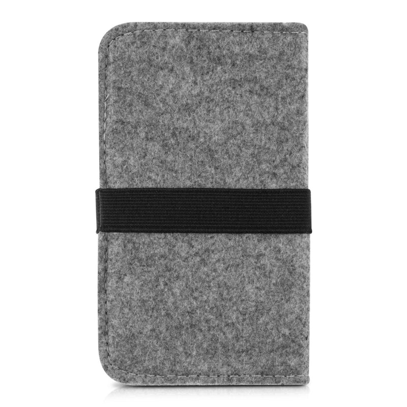 kwmobile Tasche für Smartphones mit Gummiband Handy Schutztasche Kompass Vintage 16,0 x 8,0 cm Innenmaße