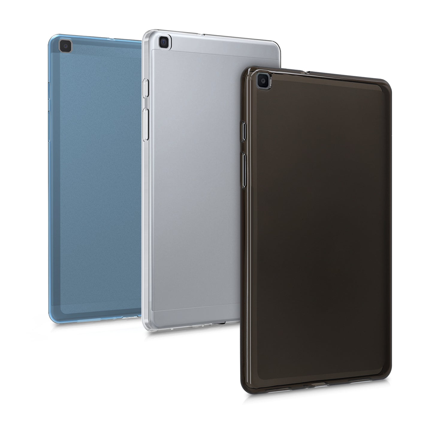 kwmobile Hülle kompatibel mit Samsung Galaxy Tab A 8.0 (2019) Hülle - weiches TPU Silikon Case transparent - Tablet Cover Blau Transparent Blau  