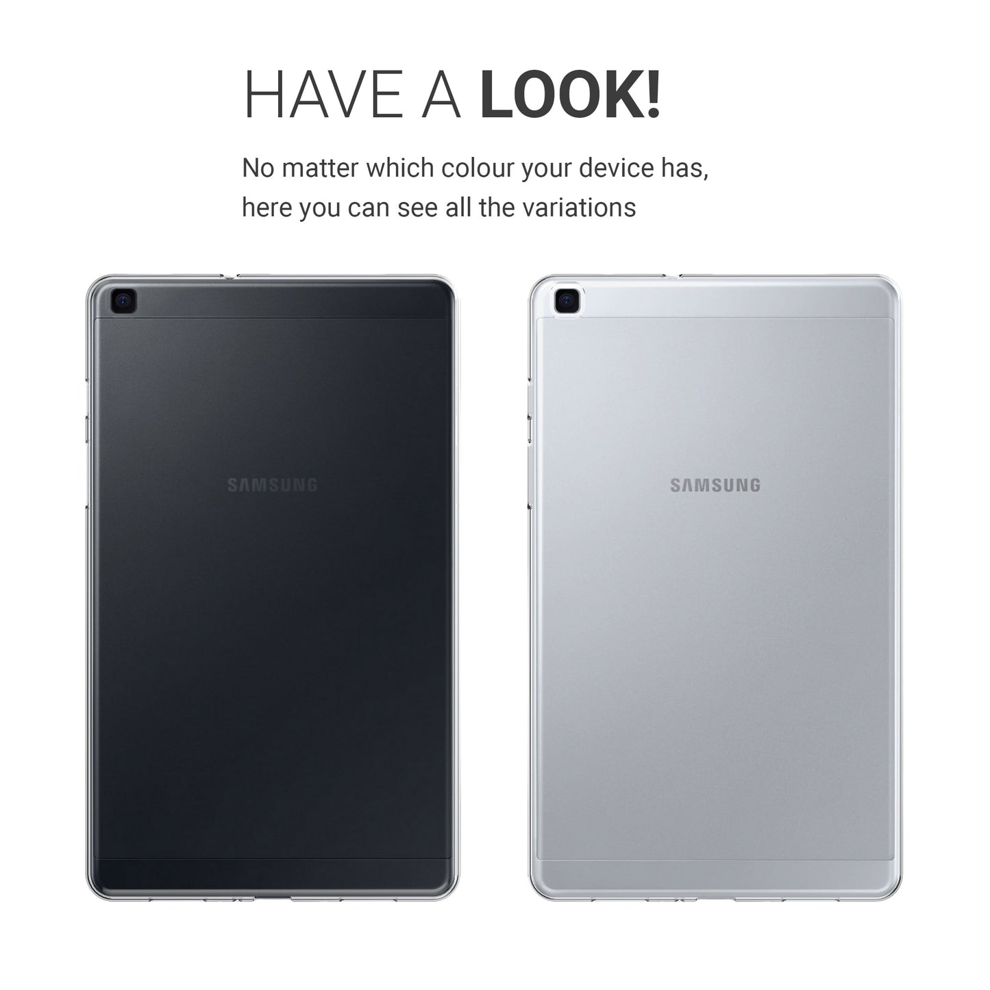 kwmobile Hülle kompatibel mit Samsung Galaxy Tab A 8.0 (2019) Hülle - weiches Silikon Case transparent - Tablet Cover