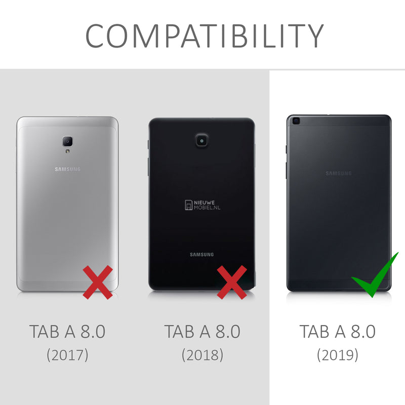 kwmobile Hülle kompatibel mit Samsung Galaxy Tab A 8.0 (2019) Hülle - weiches Silikon Case transparent - Tablet Cover