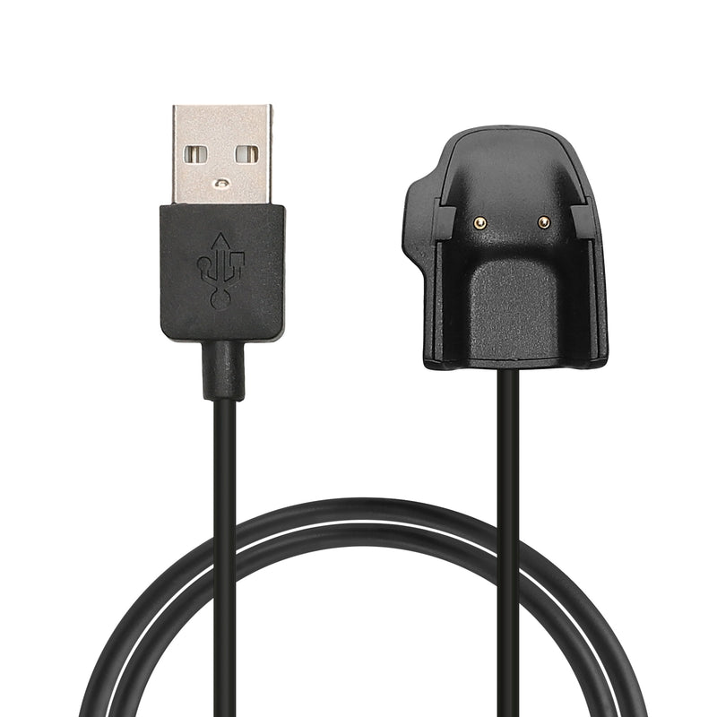 kwmobile USB Kabel Charger kompatibel mit Samsung Galaxy Fit e Ladekabel - Smart Watch Ersatzkabel - Fitnesstracker Aufladekabel in Schwarz Schwarz  