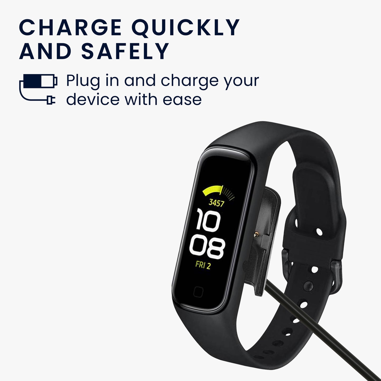 kwmobile USB Kabel Charger kompatibel mit Samsung Galaxy Fit e Ladekabel Smart Watch Ersatzkabel Fitnesstracker Aufladekabel