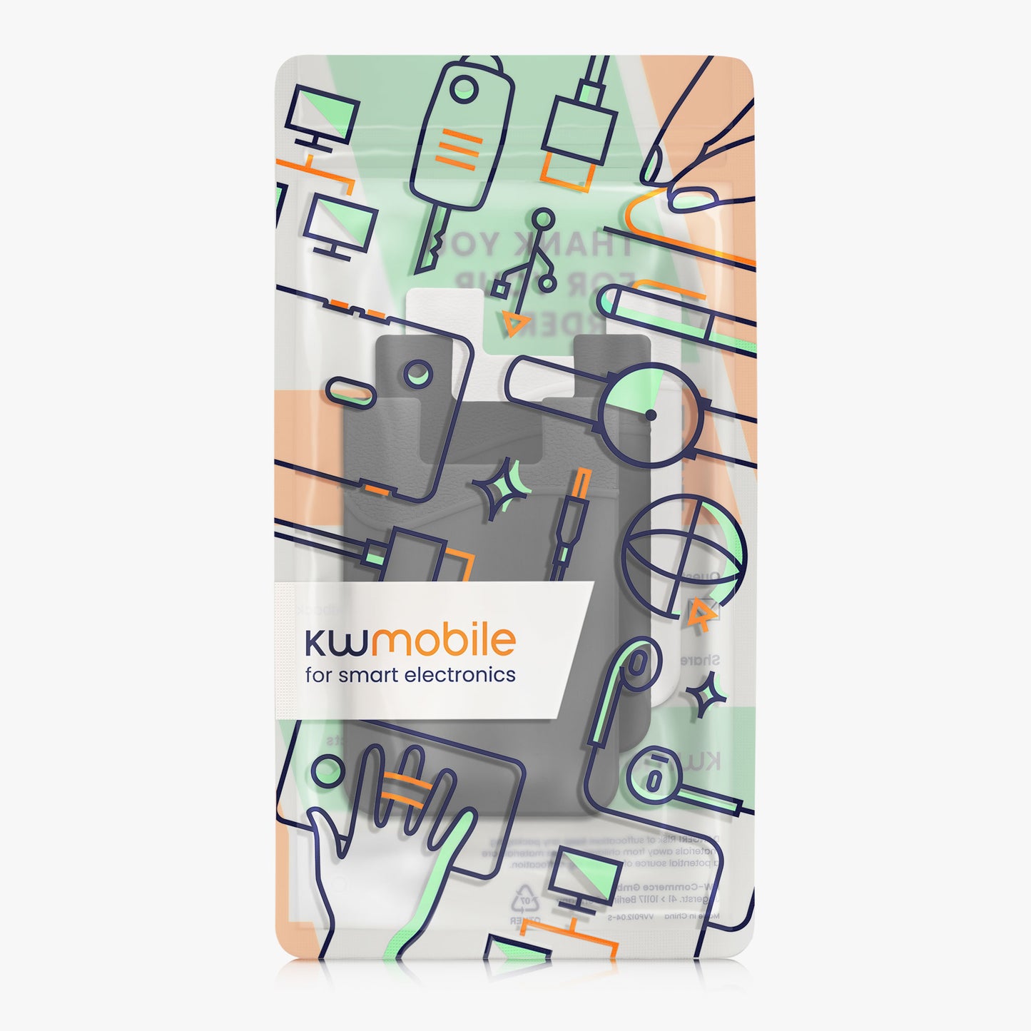 kwmobile Kartenhalter Hülle für Smartphone