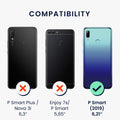 kwmobile Necklace Case kompatibel mit Huawei P Smart (2019) Hülle Silikon Cover mit Handykette Transparent Magnolien