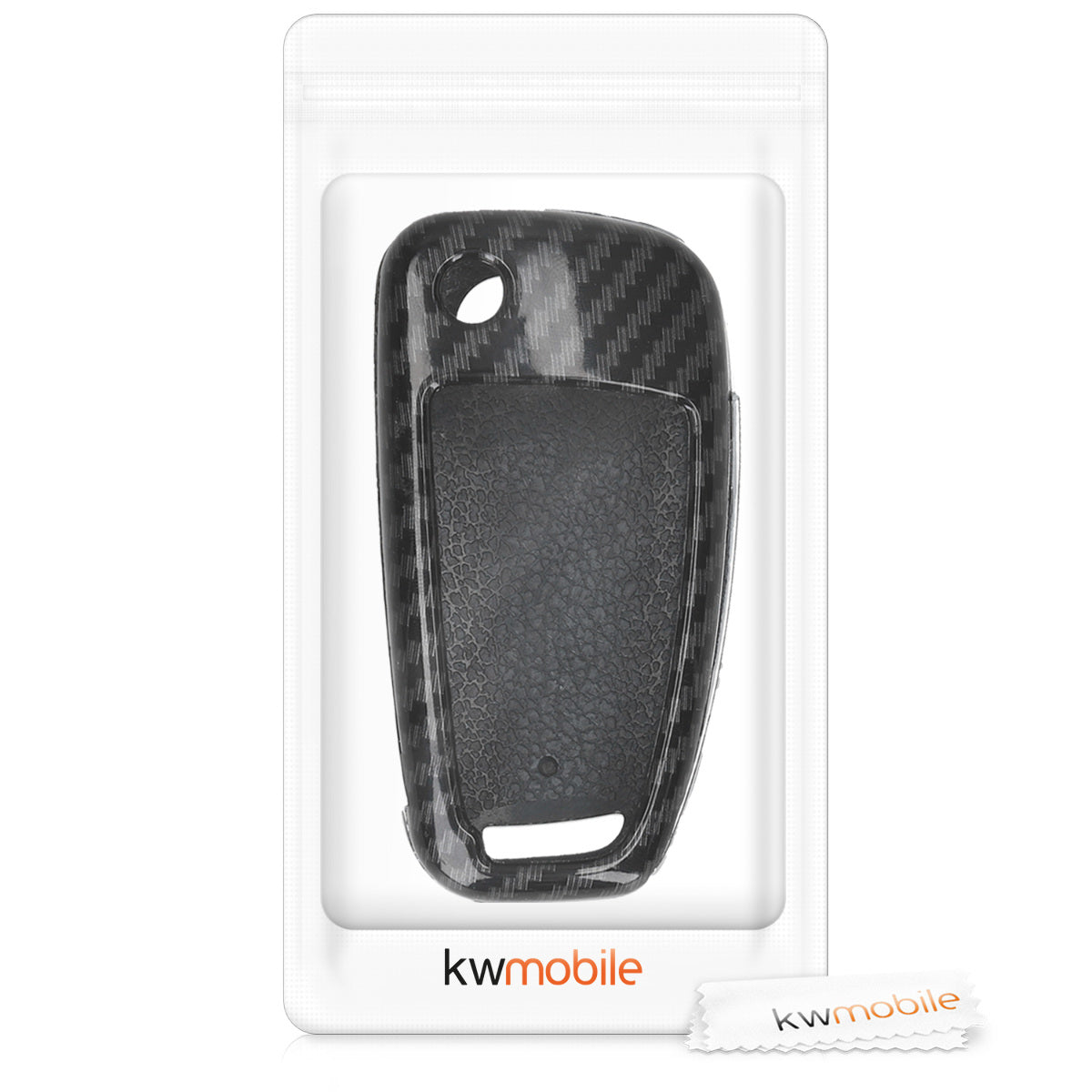 kwmobile Autoschlüssel Hülle kompatibel mit Audi 3-Tasten Klappschlüssel Hardcover Schutzhülle Schlüsselhülle Cover