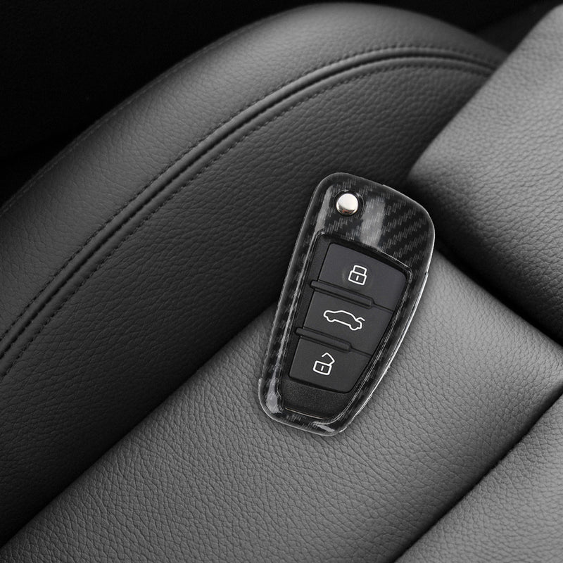 kwmobile Autoschlüssel Hülle kompatibel mit Audi 3-Tasten Klappschlüssel Hardcover Schutzhülle Schlüsselhülle Cover
