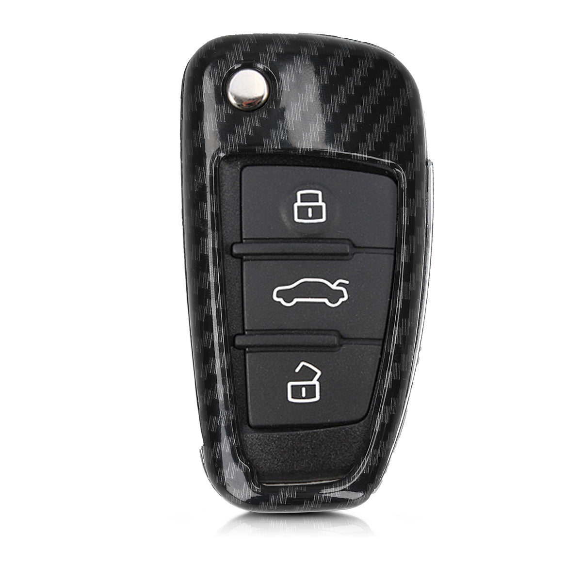 kwmobile Autoschlüssel Hülle kompatibel mit Audi 3-Tasten Klappschlüssel Hardcover Schutzhülle Schlüsselhülle Cover
