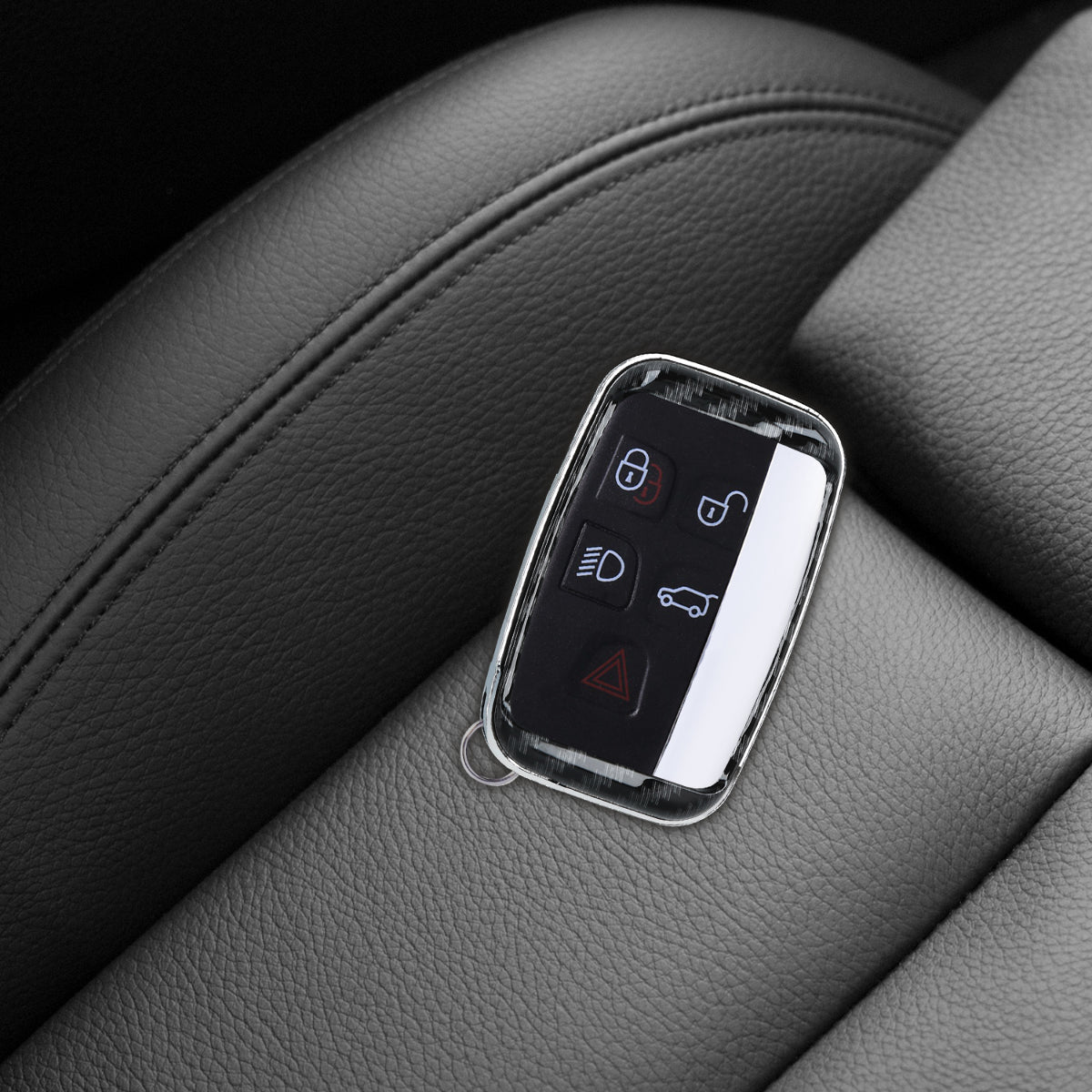 kwmobile Autoschlüssel Hülle kompatibel mit Land Rover Jaguar 5-Tasten Funk Autoschlüssel Hardcover Schutzhülle Schlüsselhülle Cover
