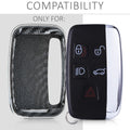 kwmobile Autoschlüssel Hülle kompatibel mit Land Rover Jaguar 5-Tasten Funk Autoschlüssel Hardcover Schutzhülle Schlüsselhülle Cover