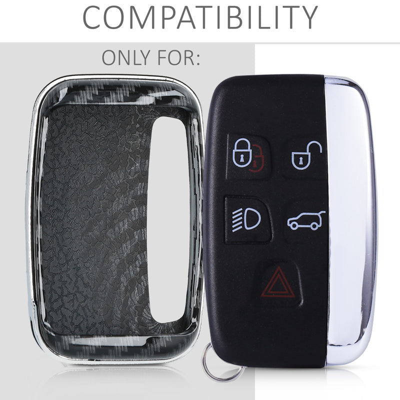 kwmobile Autoschlüssel Hülle kompatibel mit Land Rover Jaguar 5-Tasten Funk Autoschlüssel Hardcover Schutzhülle Schlüsselhülle Cover