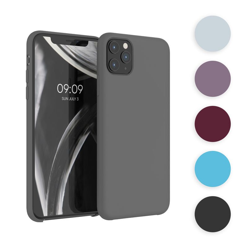 kwmobile Hülle kompatibel mit Apple iPhone 11 Pro Max Hülle - Silikon Handy Case - Handyhülle weiche Oberfläche - kabelloses Laden - Taupe Taupe  