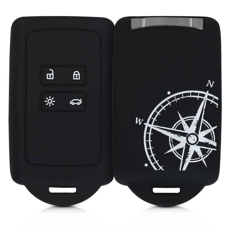 kwmobile Autoschlüssel Hülle kompatibel mit Renault 4-Tasten Smartkey Autoschlüssel (nur Keyless Go) Schutzhülle Cover