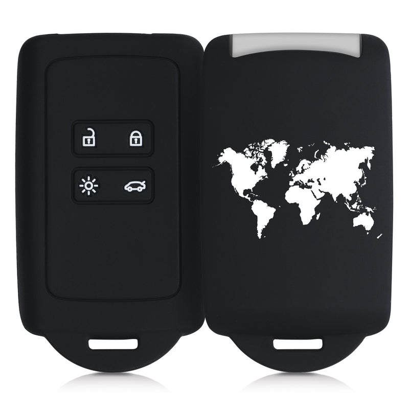 kwmobile Autoschlüssel Hülle kompatibel mit Renault 4-Tasten Smartkey Autoschlüssel (nur Keyless Go) Schutzhülle Cover
